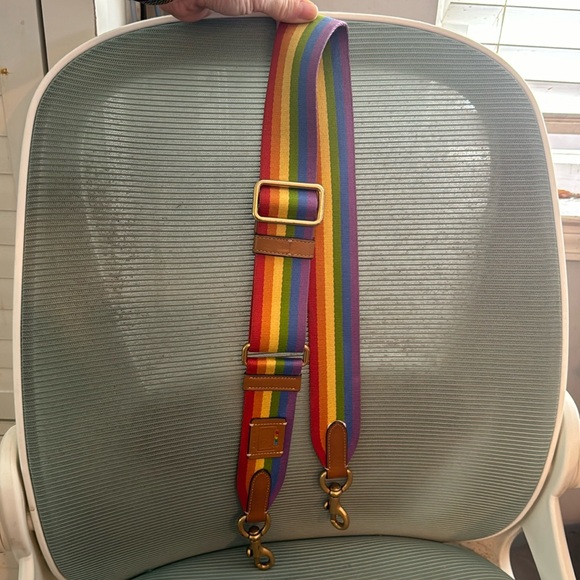 Coach Accessories - COACH - Rainbow Canvas Guitar Strap